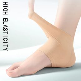 6Pcs=3Pairs Heel Socks Anti Cracking Liner Moisturizing Gel Heel Sock Elastic Feet Heel Softener for Dry Heels Rough Skin Thin
