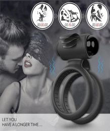Bath Accessory Set MaleVibrating Cock Ring Couple Sharing Vibrating Plaything Battery Model2708076