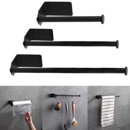 Toilet Paper Holders Punch-Free Toilet Paper Holder Self Adhesive Bathroom Kitchen Stainless Steel Toilet Roll Holder Wall Organiser Home Accessories 240410