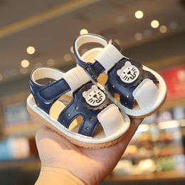 Sandalias Name Sandals for Girls 2023 Summer New Soft Leather Sandals for Boy 0-2 Years Baby Shoes Baby Walking Shoes Kids Shoes