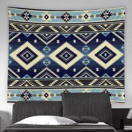 Aztec Tapestry Native Tribal Navajo American Ethnic Abstract Geometric Vintage Tapestry Wall Hanging for Living Room Bedroom