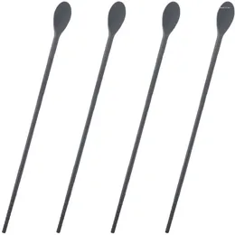 Spoons 2 Pairs Silicone Integrated Chopsticks Spoon Double End Stirring Rod Coffee Drinks Kitchen Ice Cream Scoop Beverage