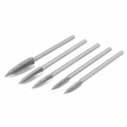 5Pcs/set Wood Carving Engraving Drill Bit Home Woodworking DIY Milling Cutter Carving Tools Steel Engraving Gouges Accessories