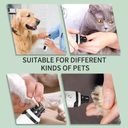 USB Rechargeable Dog Cat Nail Clipper Electric Pet Nail Grinder Paws Nail Cutter Pet Grooming Trimmer Supplie Dog Nail Clippers