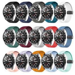 20mm 22mm Strap For Samsung Galaxy Watch 4/6/5Pro/Classic/Gear S3 Sport Silicone Magnetic Bracelet For Huawei Watch 4 3 GT2 Band