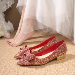 Dress Shoes High Heel Wedding Rhinestone Fashion Blingbling Large Size Women's Banquet Heels Luxury Talon