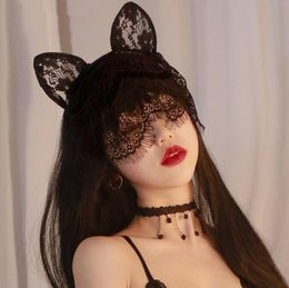 Creative new lace lace band veil Cat Rabbit ears Headband Headband for women sexy headband headwear