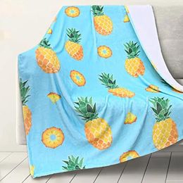 Blankets GSM Women's Pineapple Blanket Super Soft Linen Plush Home Decoration Sofa Bed