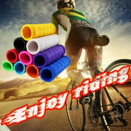 1 Pair Bicycle Handle Grips Rubber Anti-Skid Strong Wearability Mountain BikeFixed Gear Rubber End Grips Bicycle Accessories