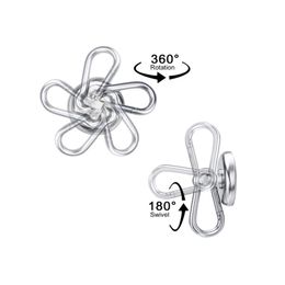 Carabiner Magnetic Hooks Super Strong Neodymium Magnet with Swivel Carabiner Heavy Duty Neodymium Magnetic Hook for Hanging