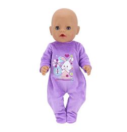 2023 New Rabbit jumpsuits Doll Clothes Fit For 43cm born baby Doll clothes reborn Doll Accessories