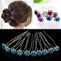 20pcs Bridal U-shaped Pin Metal Barrette Clip Hairpins Rhinestone Pearl Wedding Hairstyle Women Wedding Hair Clip Head Ornaments