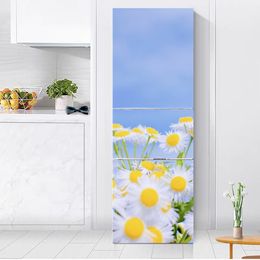 daisy flower pattern self-adhesive refrigerator sticker decorative pattern refrigerator door PVC waterproof wall sticker