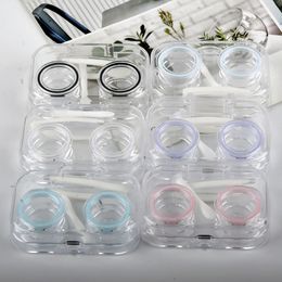 1 Set Clear Women Contact Lens Case Girl Contact Lenses Container Box Portable Protector Contact Lenses Holder Accessories
