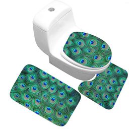 Bath Mats Modern Room Rugs Toilet Carpet Set Washable Machine Printed 3 Piece Mat Water Absorbent Non Slip Carpets