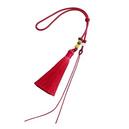 2pcs/Lot Handheld Rope Car Tassel Hand-woven Diy Short Agate Bag Hanging Bookmark