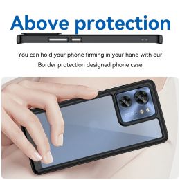 Colorfull Transparent TPU Case for Motorola Moto Edge 40 Neo Protective Cover Shockproof Clear Frame Funda Coque