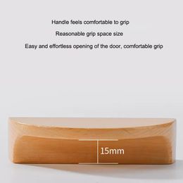 Nordic Semicircle Wooden Cabinet Handles Drawer Knobs Wardrobes Handle Hardware Children's Room Furniture Accessories Door Pulls