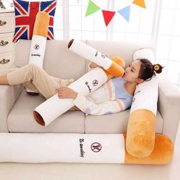 Stuffed Plush Animals Nice Creative Smoking Cylindrical Sleeping Cushion Cigarette Pillow Plush Toys Fashion Boyfriend Birthday Gift L411