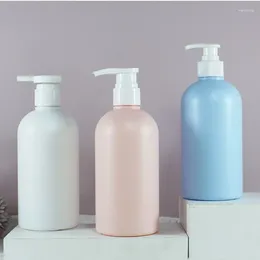 Storage Bottles Empty Plastic Pump Lotion Shampoo Bottle Cosmetic Container 500ml Pet Shower Gel Refillable Soap Dispenser Garrafa