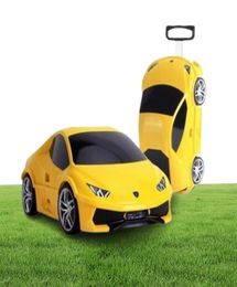 car suitcase for kids Kids Rolling luggage suitcase racing car Travel Luggage wheeled Travel Trolley Suitcase for boys LJ2011186736115