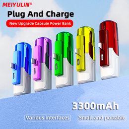 New Upgrade Mini Power Bank 3300mAh Portable Powerbank External Auxiliary Battery Charger Micro Type C For iPhone Samsung Xiaomi