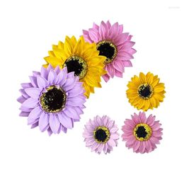 Decorative Flowers 2 Size Eternal Sunflower Flower Heads Dia8cm/5cm Soap Decoration Sun Head Bouquets Handmade Gift DIY Floral