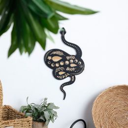 Snake Wall Decor Black Wooden Snake Room Decor Witchy Art Hanging Sign for Kitchen Garden Home Bedroom Living Room Decoration