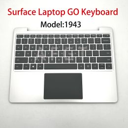 Keyboards US English Replacement Keyboards For Microsoft Surface laptop Go 1943 12.4inch Keyboard Assembly Sliver New