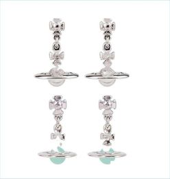 Charm Charm Womens Designer Sier Diamond Rivets Fl Planet Three-Nsional Earring Hook Punk Drop Delivery 2021 Jewellery Earrings Day Dheos2399375