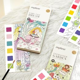 New Creative Painting Book Set Watercolour Colouring Book Children'S Self-Painting Doodle Colouring Book School Drawing Supplies