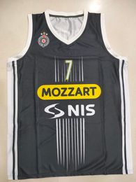Новый сезон № 7 Punter Partizan #6 Обрадович #2leday Belgrade Basketball Jersey может быть настроен с любым именем и номером