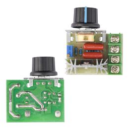 AC 220V 2000W Adjustable Motor Speed Controller Thermostat Dimmer LED Dimming SCR Electronic Voltage Regulator Module