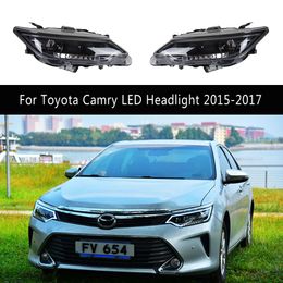 Car Styling Head Lamp For Toyota Camry LED Headlight 15-17 Daytime Running Light Streamer Turn Signal Headlights