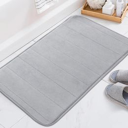 Bath Mats IMucci 1Pcs Bathroom Anti-Slip Foot Mat Grey Shower Absorbent Floor High Quality Home Accessories