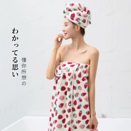 Women Flannel Bathrobe Pyjamas Winter Women Bath Towel Coral Velvet Home Wear Nightgown Cute Casual Bathrobe for Bathroom