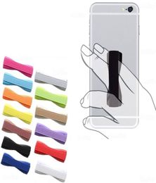 Sling Grip Cell Phone Holder Rubber Finger Handle Back Sticker Single Hand Elastic Band Anti Slip antifall Belt For Apple iphone6334659