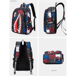 Backpacks Shark Backpack Boys for Kids Camo Bookbag for Middle School Bags Travel Back Pack YQ240226 885