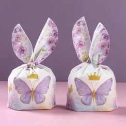 Jungle Animal Rabbit Gift Bags Candy Biscuit Packing Bag Happy Birthday Party Supplies Kids Baby Shower Wedding Diy Gift Bags