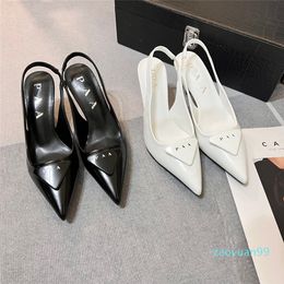 15A Sexy Women High Heel Sandals Designer Brand Casual Shoes Summer Black White Vintage Series Female Sandals Daily Outfi Fashion Party Charm Sandals With Brand Box