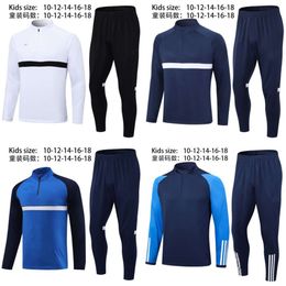 Half Zippered Leg Closure Without Standard Light Board and Design Winter Football Training Suit Long Sleeved Jacket Jersey Childrens Clothing