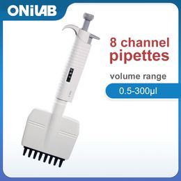 ONILAB MP Mechanical Half Autoclavable Eight-Channel Micro Pipettes Manual Multi Channels Adjustable Volume Pipette