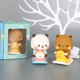 BUBU DUDu Panda Bear Figure Toys Collezionabile Azione carina Kawaii Ornamento Toy Ornament Home Birthday Christmas Gift 240411