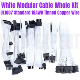 White PCIe 8Pin 6+2Pin VGA GPU Graphic Card Power Cable for CORSAIR RM750x RM850x RM1000i White Modular Power Supply 18AWG 60CM