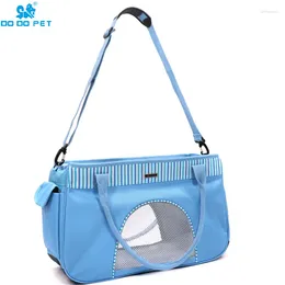 Cat Carriers Portable Pet Handbag Dogs Cats Carrier Bag Mesh Window Breathable Leisure Single Shoulder Travel Transport