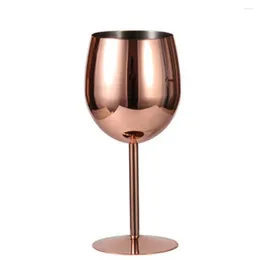 Mugs 10pcs 304 Stainless Steel High Foot Red Wine Cup Cocktail Champagne Bar 350ml