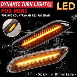 Flowing Water Blinker LED Dynamic Turn Signal Light For Mini Cooper R60 Countryman R61 Paceman Side Marker Flashing Indicator