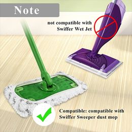 1pcs de alta qualidade reutiliza Microfiber MOP PADS compatível com panos de limpeza de esfregaço de varredura Swiffer Piso de limpeza