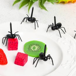 12Pcs Ant Food Picks Fruit Toothpicks Dessert Forks Appetiser Snack Cake Dessert Cocktail Picks For Kids Party Kitchen Accessory