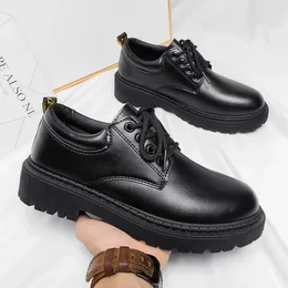 Casual Shoes Hong Kong Style Low Cut Men's Leather Fashionable Professional Suit Matching Loafers Men